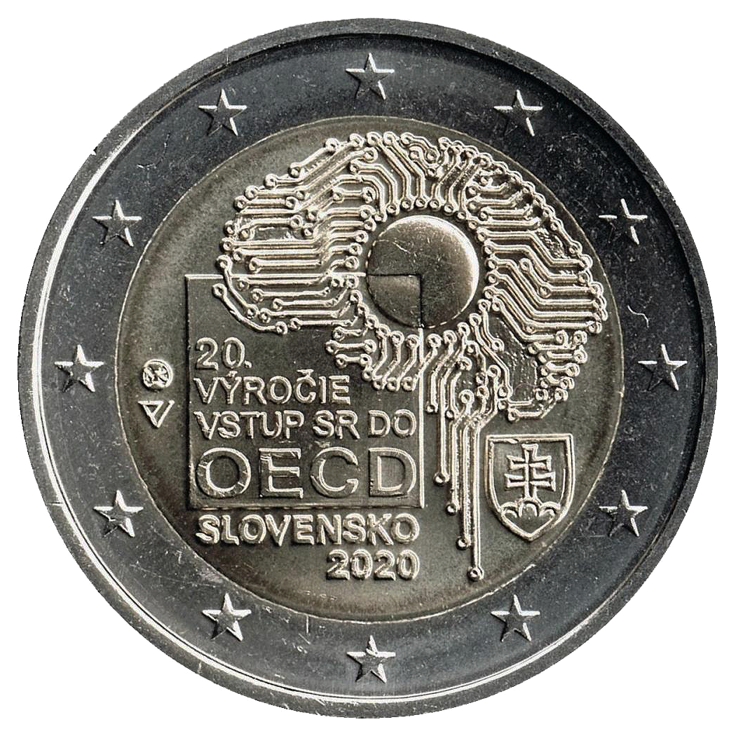 2 euros conmemorativa 20º Aniversario de la adhesión de Eslovaquia a la OCDE